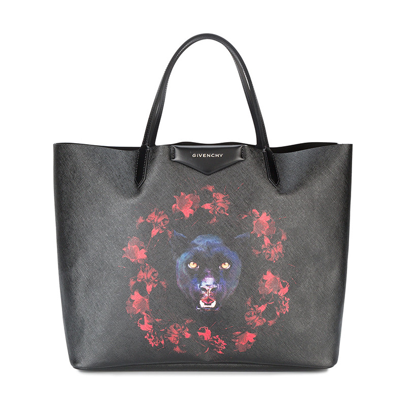 givenchy/纪梵希 豹子头大号女士牛皮手提包