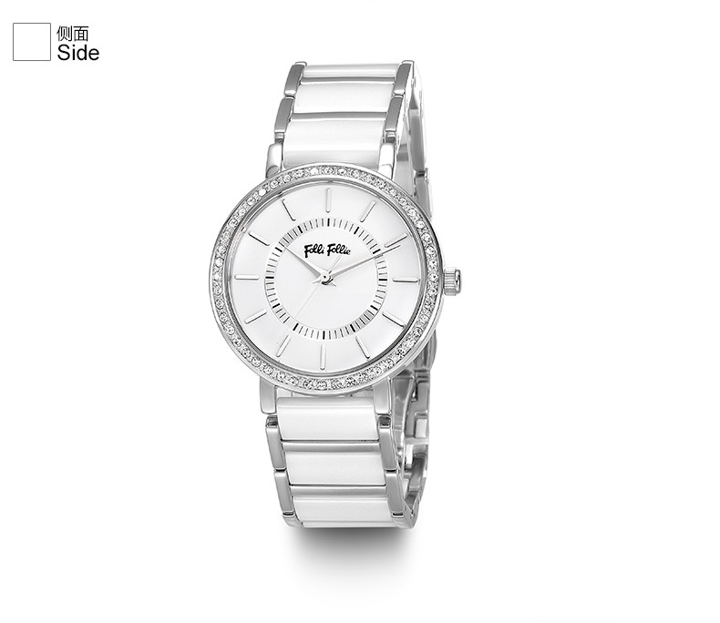 folli follie/folli follie 轻奢时尚陶瓷女士石英手表wf5t133bpw