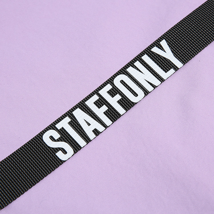 【18秋冬】staff only/staff only男士长袖衬衫薰衣草色logo飘带长袖