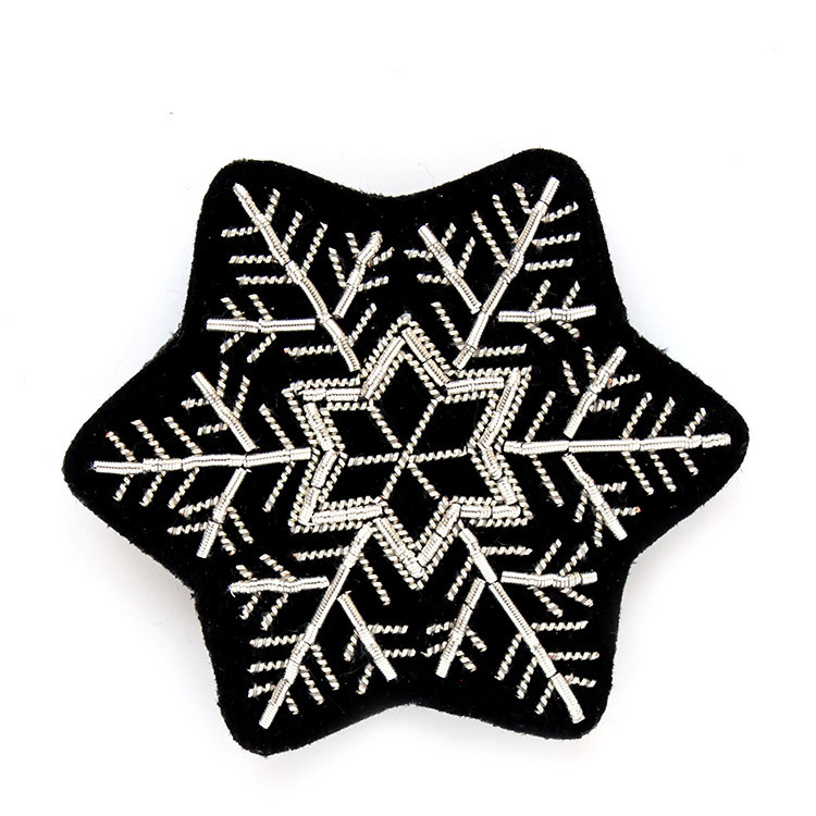 macon&lesquoy/macon&lesquoy 手工刺绣大号雪花胸针/3224【10 corso