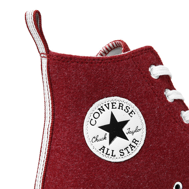 converse匡威五角星标志装饰酒红色高帮饰品跑鞋【10 corso como】