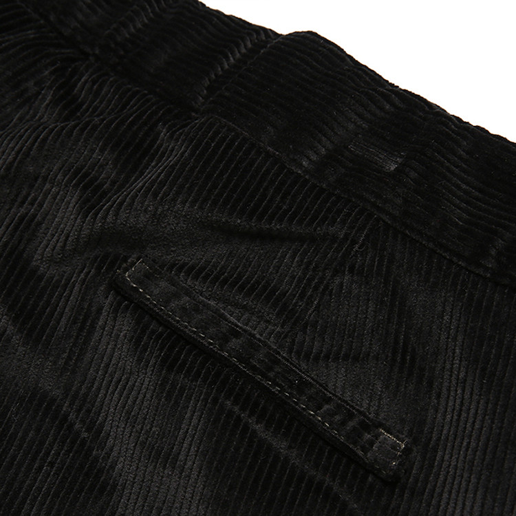 【18秋冬】maisonkitsun/maisonkitsun黑色灯芯绒男士休闲裤98d2mkspt