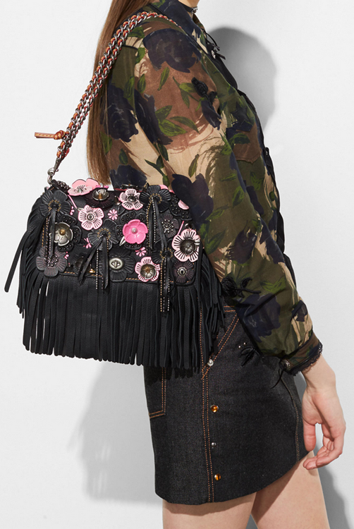 coach/蔻驰女士1941系列牛皮dinky玫瑰斜跨链条包86847