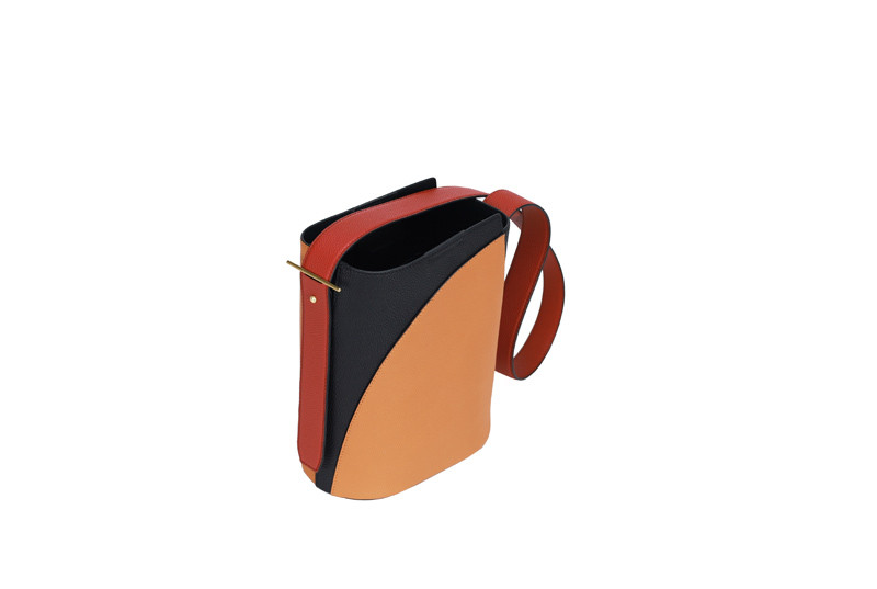 【designerbags】benbysong/benbysongk系列拼色荔枝纹牛皮小号单肩包