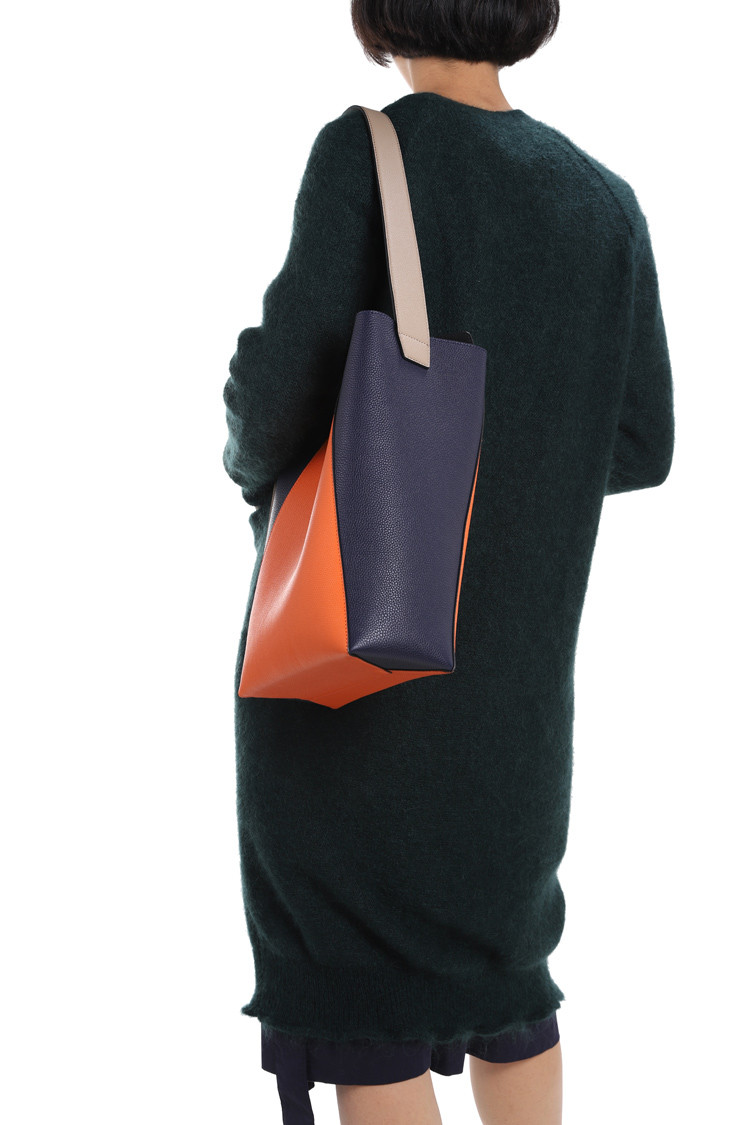 【designerbags】benbysong/benbysong拼色单肩包秋冬新款女士大包