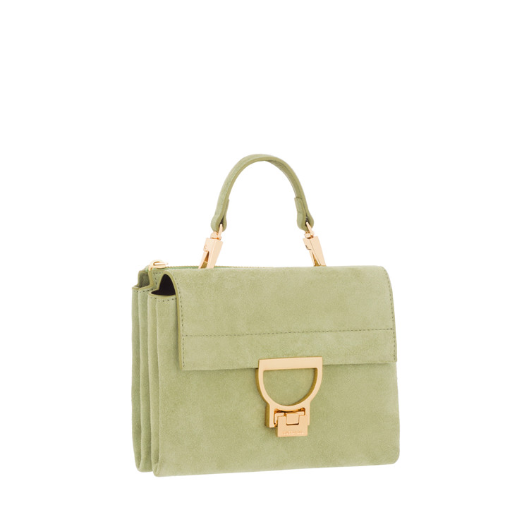 17秋冬新款coccinelle/可奇奈尔arlettis系列鼠尾草色(灰绿)牛皮女士