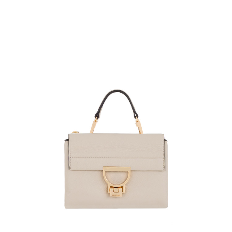 coccinelle/可奇奈尔arlettis系列贝壳色牛皮女士手提包