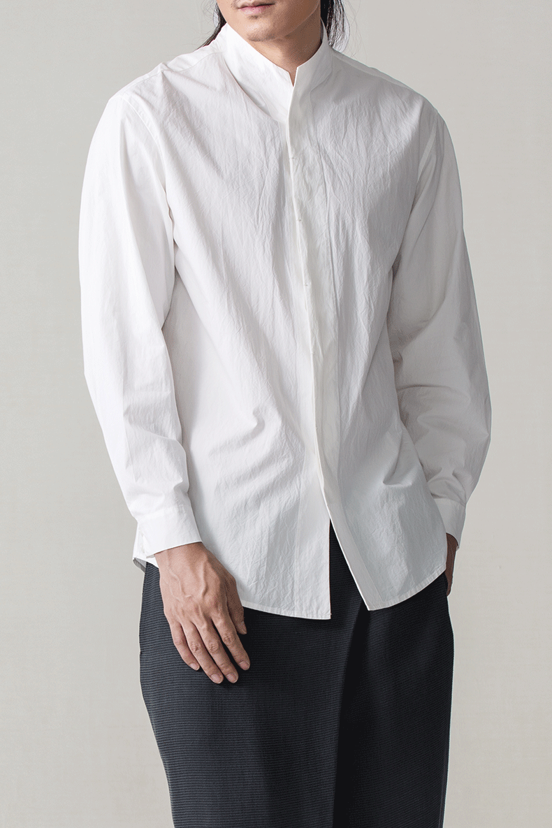 fuzang/福藏 连立领男士衬衫 男中式其他