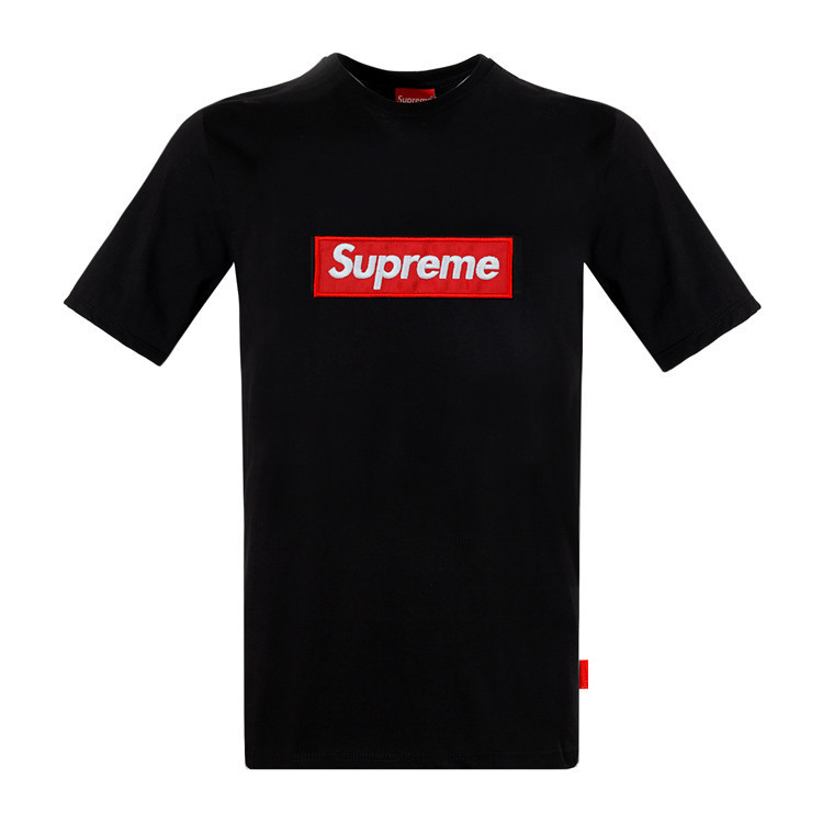 supreme spain/supreme spain潮流logo 经典红色绣标 修身版 圆领纯棉