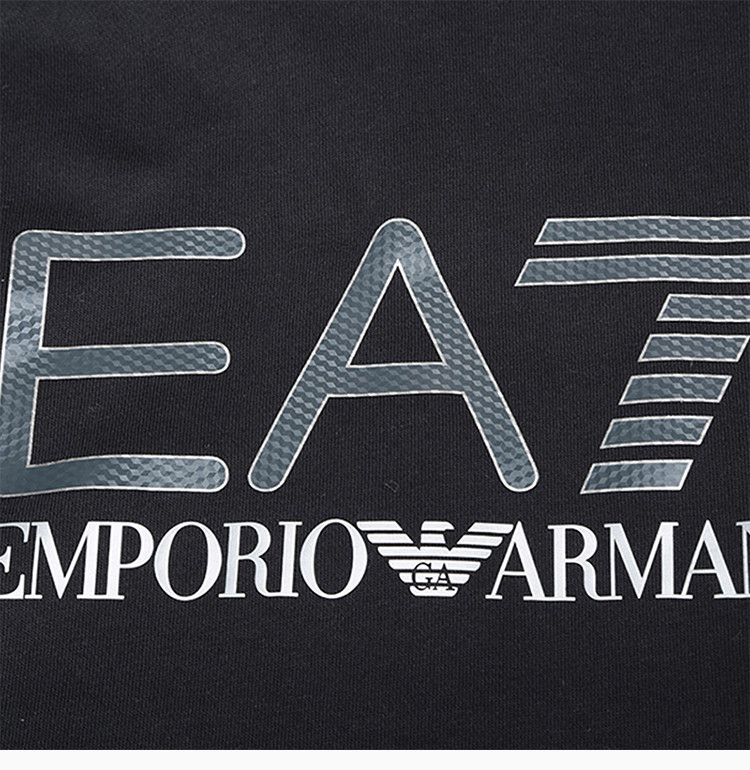 emporio armani/安普里奥 阿玛尼 ea7系列 男士黑色棉质字母logo长袖