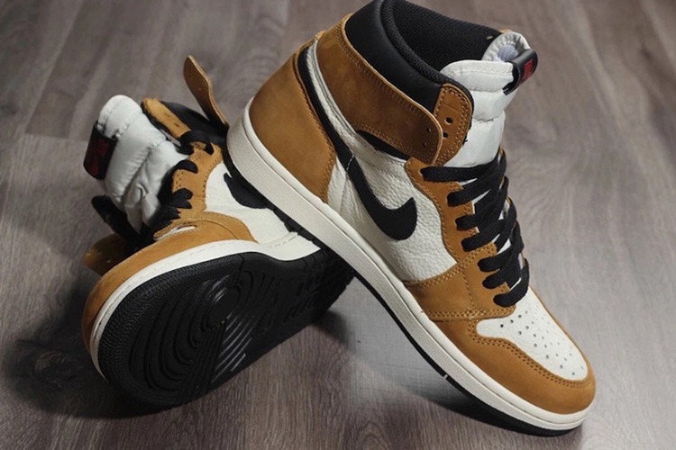 air jordan 1 aj1 乔1 年度新秀 黑 白棕 脚趾 黄麂皮 555088-700