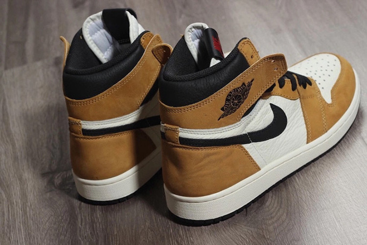 air jordan 1 aj1 乔1 年度新秀 黑 白棕 脚趾 黄麂皮 555088-700