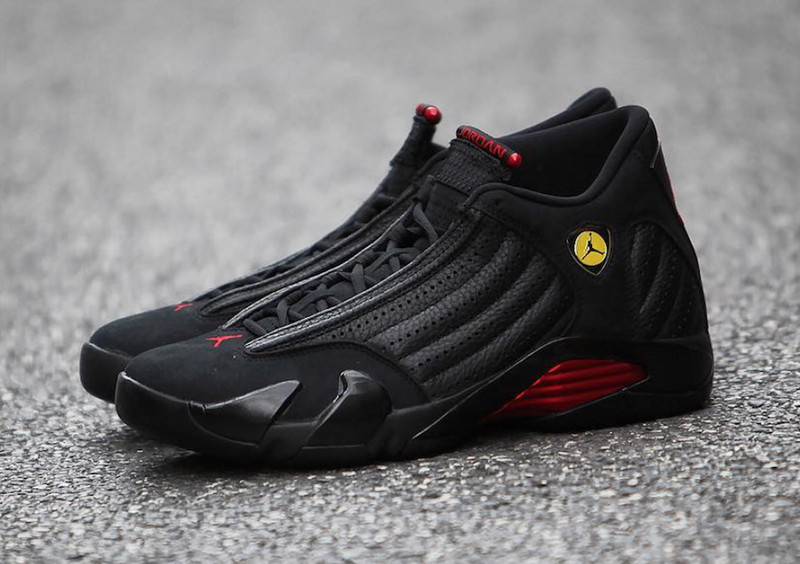 air jordan 14 aj14 黑红 last shot  篮球鞋 487471-003