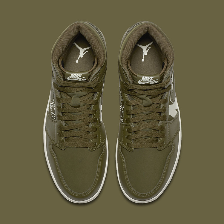 air jordan 1 olive canvas aj1 橄榄绿 军绿 弹幕文字555088-300