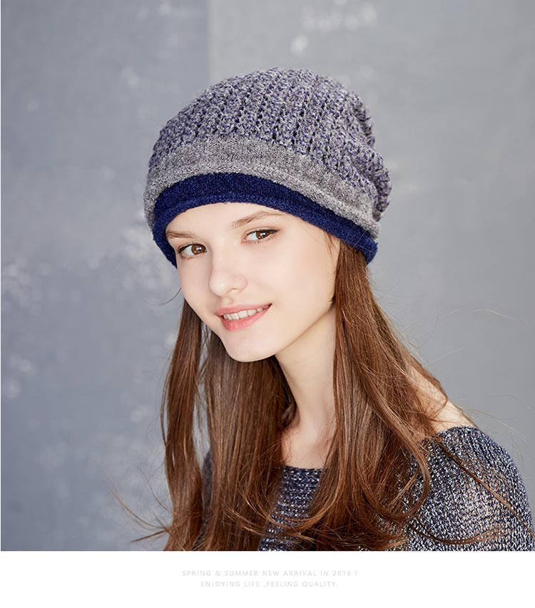 针织帽秋冬季女士毛线帽休闲堆堆帽女潮韩版时尚帽子