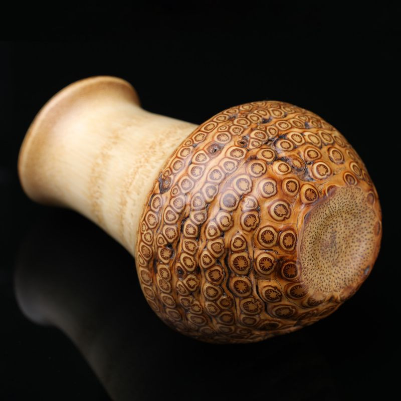 chadian/茶典 手工竹根雕花瓶摆件