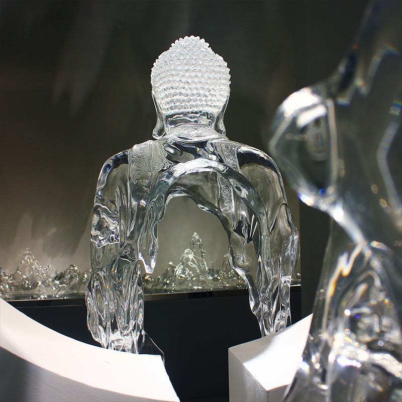 boking art/铂晶艺术 佛空 合成水晶装饰摆件