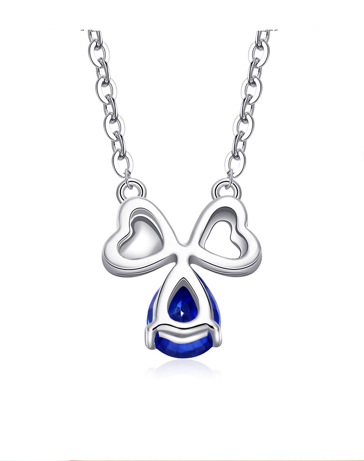 enzo/enzo皇室系列白色18k金蓝宝石/钻石吊坠项链(项链吊坠一体款