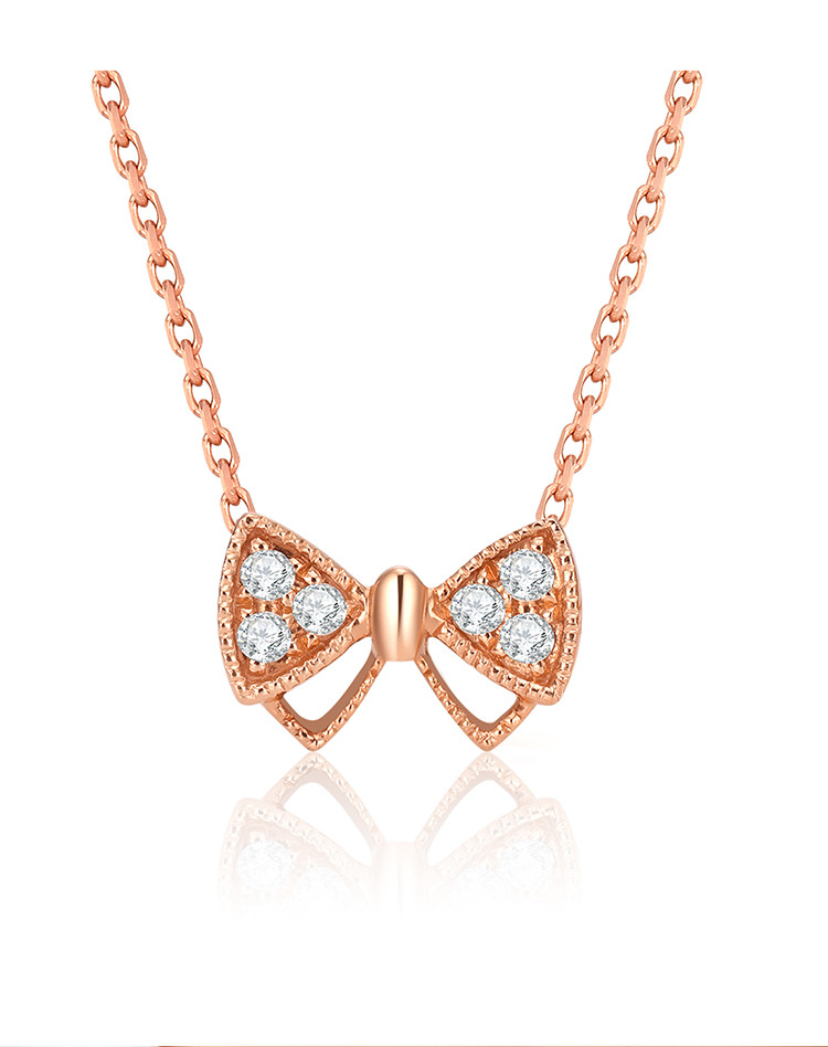 enzo/enzo情迷milano系列玫瑰金色18k金钻石吊坠 项链 项饰 首饰