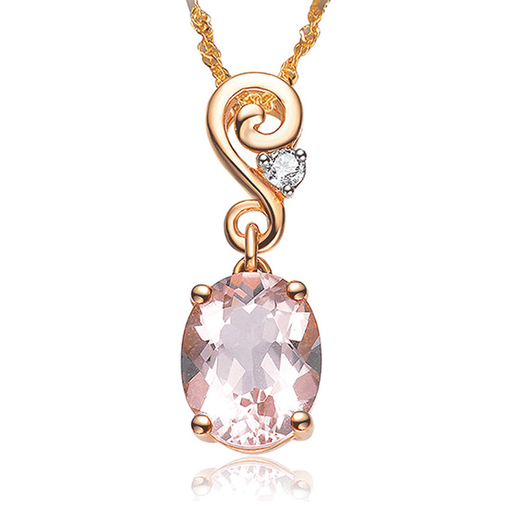 enzo/enzo 经典彩宝系列 18k金摩根石钻石宝石吊坠 项链 项饰 首饰