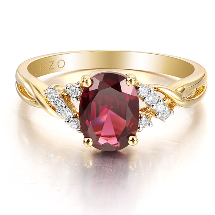enzo/enzo 经典彩宝系列 18k金石榴石 宝石戒指