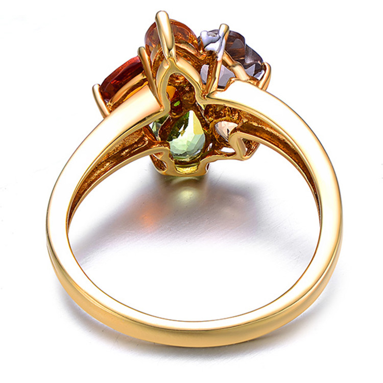 enzo/enzo彩虹系列18k金多色彩宝宝石戒指 16号 戒指 首饰 戒指/指环