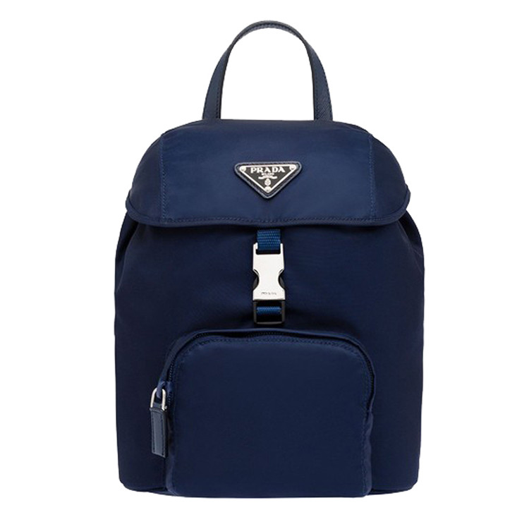 prada/普拉达 中性款式蓝色尼龙双肩包bz0025v44f0016