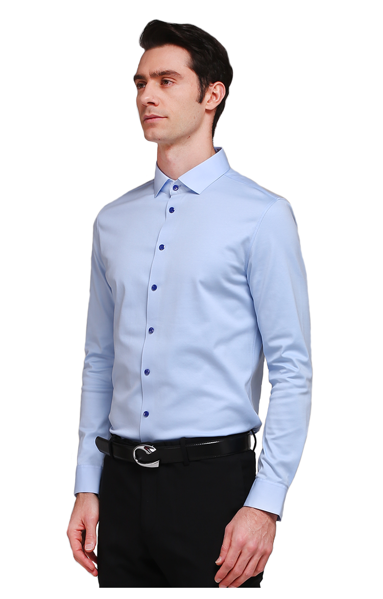 degre zero/零度 初心商务舒适加厚版 青年男士长袖衬衫海岛棉b版