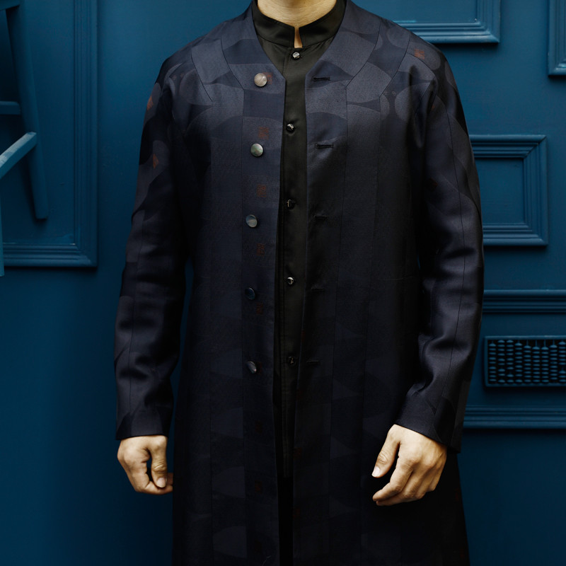 zhengxitang/正蹊堂 song brocade coat/宋锦外套 纯手工真丝宋锦男士