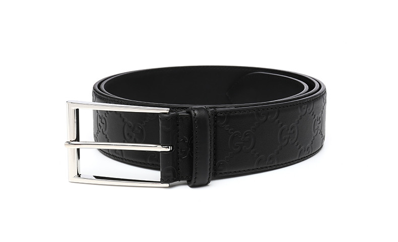 gucci/古驰 经典双glogo印花针扣式 牛皮革男士腰带474311cwc1n