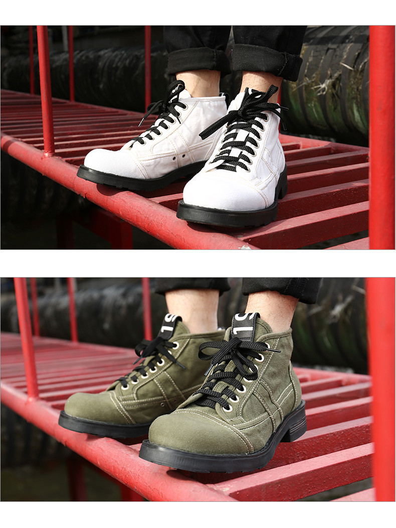 【18春夏】oxs/oxs男士frank/军靴系列帆布低帮靴白色鞋靴9s1551uma3