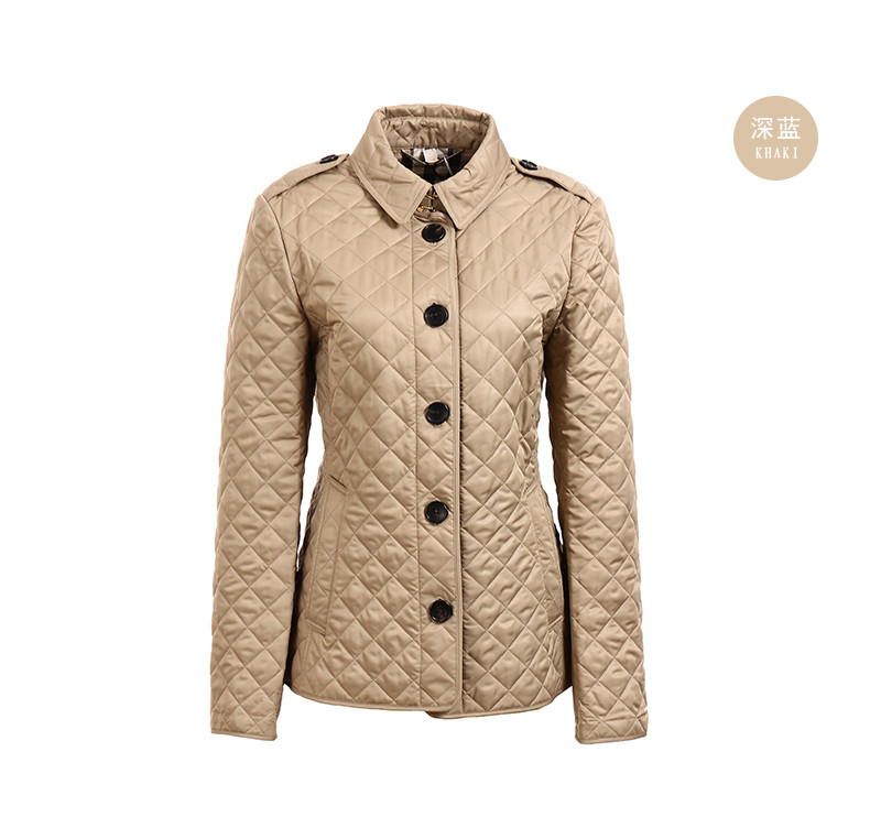 burberry/博柏利 纯色菱形设计保暖 女士棉服3976183