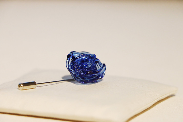 璃语缠丝胸针手工创意绕丝玻璃胸针个性文艺时尚合金配件胸花玻璃首饰