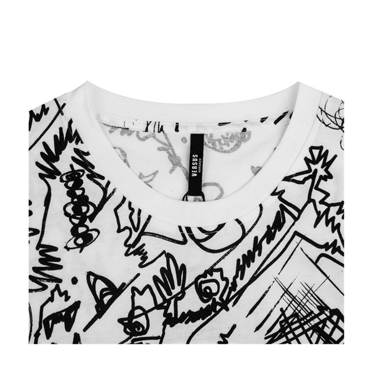 versus/versus-纯棉涂鸦图案男士短袖t恤