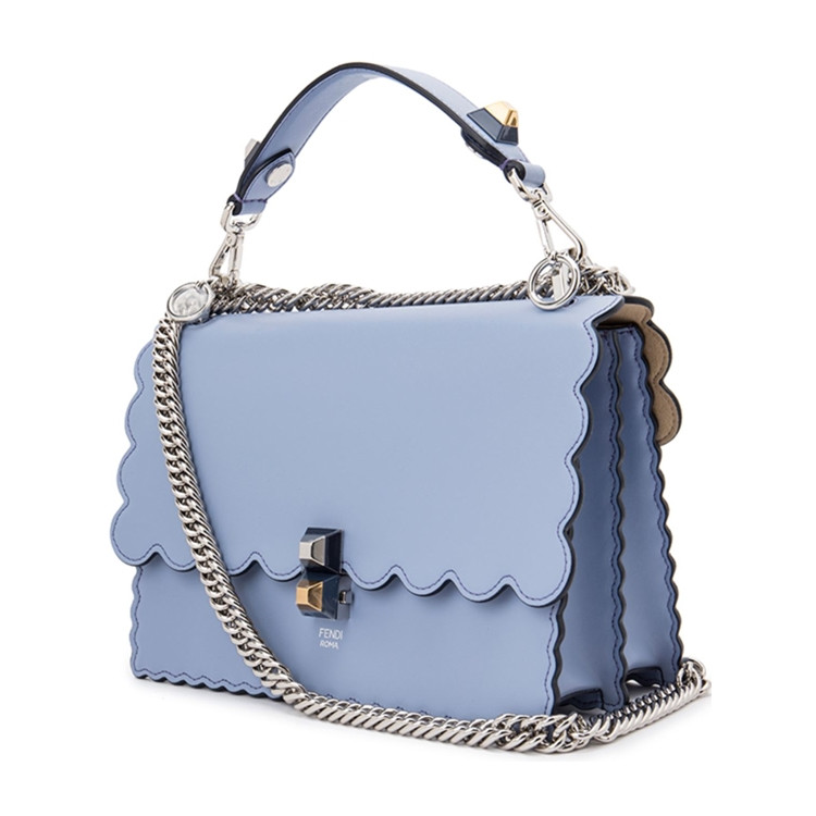 fendi/芬迪芬迪kani牛皮材质波浪纹设计女士手提单肩斜挎包