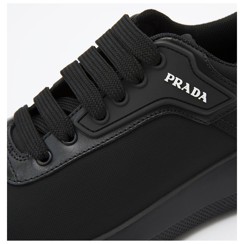 【18秋冬新款】prada/普拉达织物/牛皮拼接材质设计金属logo装饰男士