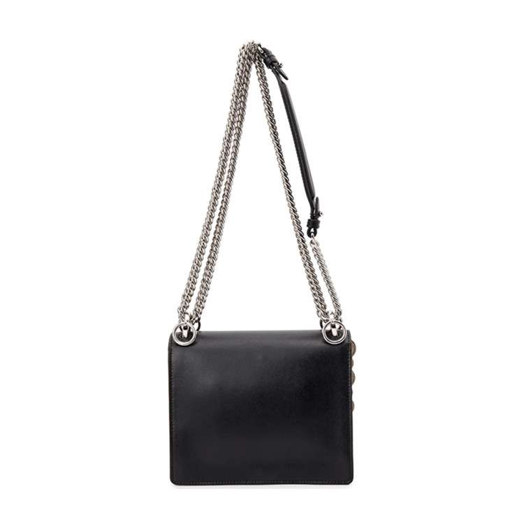 fendi/芬迪芬迪kani牛皮材质波浪纹设计配珍珠装饰女士单肩斜挎包