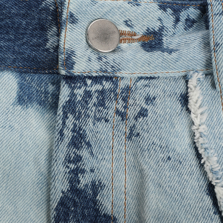 wear】damirdoma/damirdoma2018春夏paco蓝色拼接染色效果男士牛仔裤