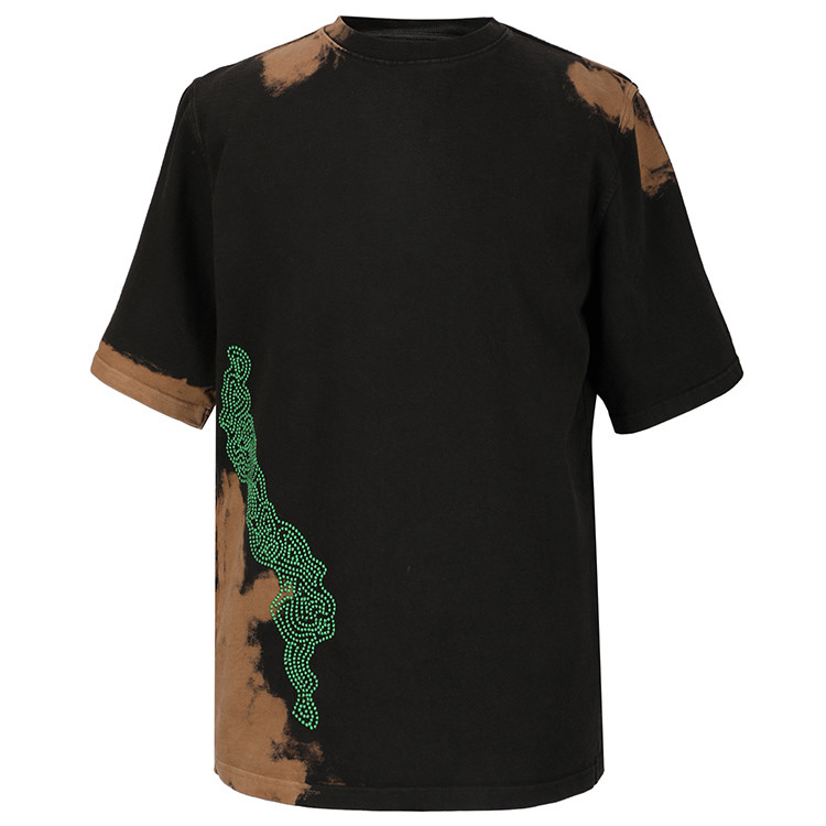 damirdoma/damirdoma2018春夏thesi黑色刺绣印花男士短袖t恤