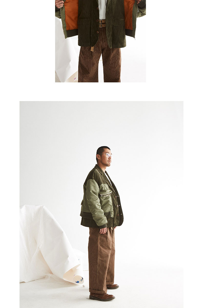 18秋冬新品】megatrends/megatrends 可脱卸解构空军夹克西便服 男士