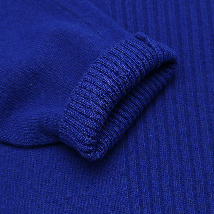 liu·jouomo/liu·jouomo男士蓝色进口面料舒适简单大气v领套头针织衫