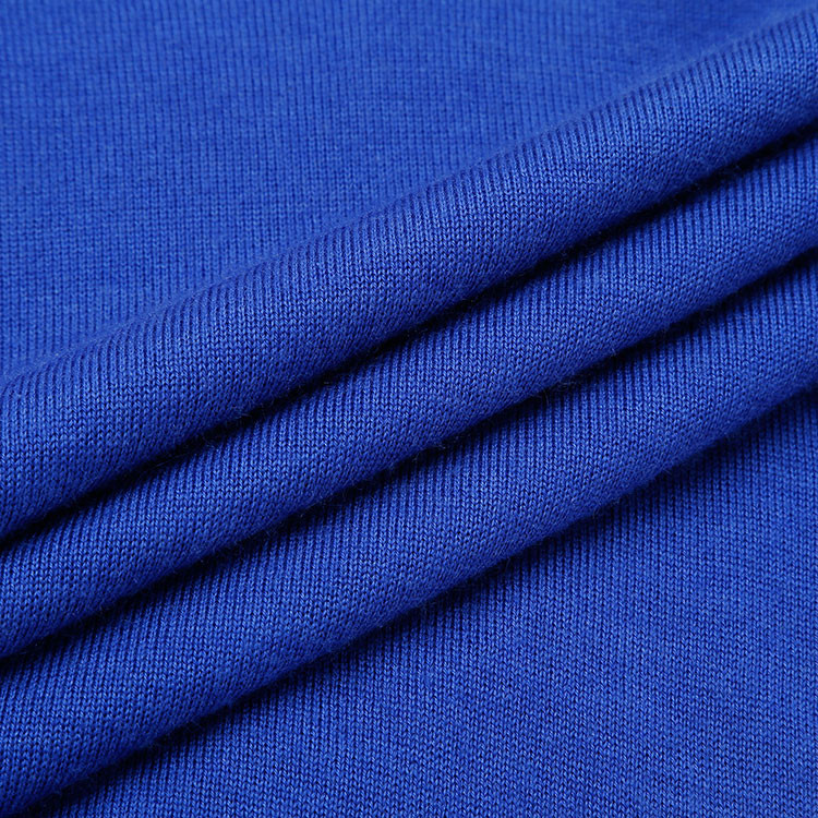liu·jouomo/liu·jouomo男士蓝色羊毛面料舒适保暖打底针织衫-男士