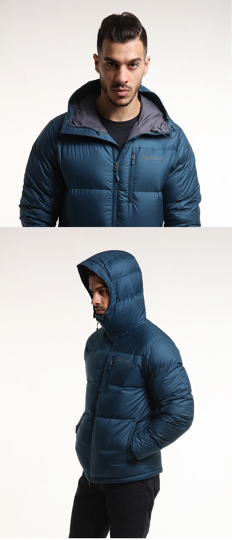 marmot/土拨鼠 男款 户外秋冬 男式防风保暖 透气短款 羽绒服j73060