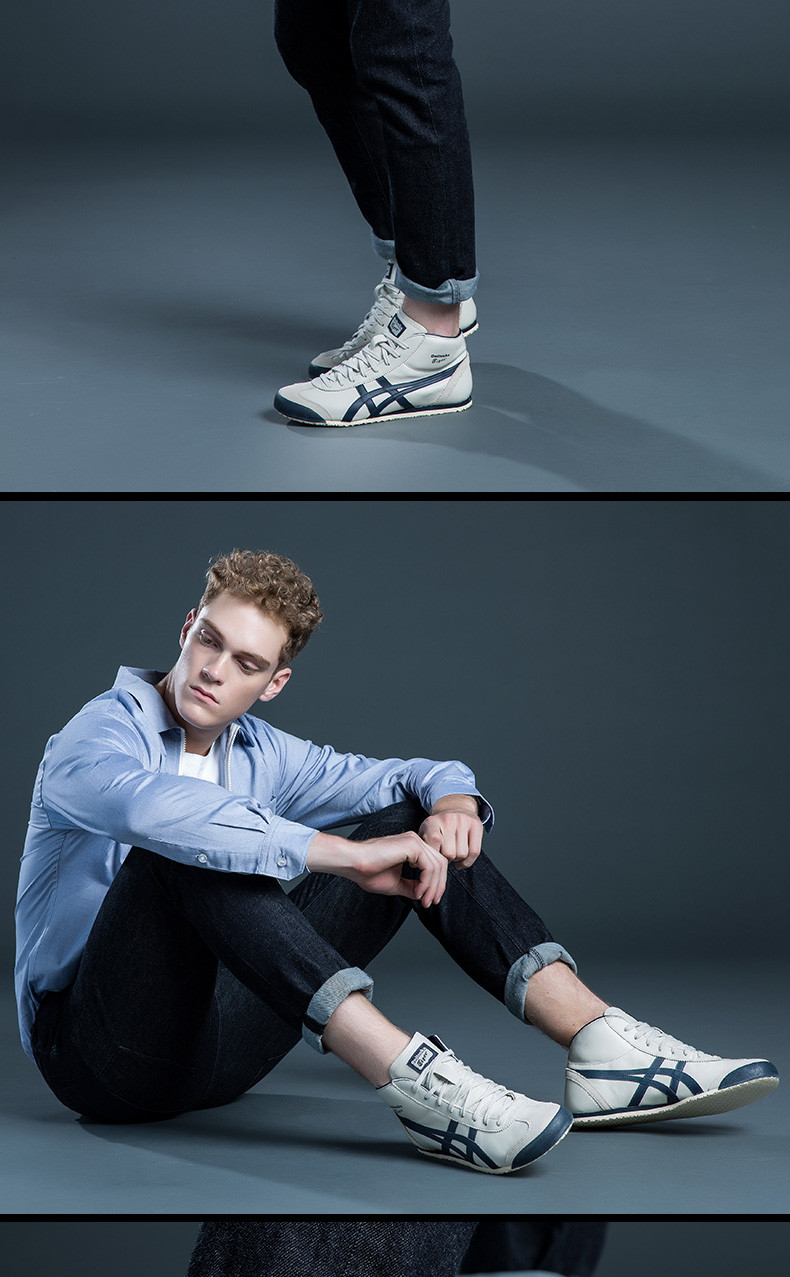 onitsuka tiger鬼冢虎 中高帮休闲运动鞋 mexico thl328-1659