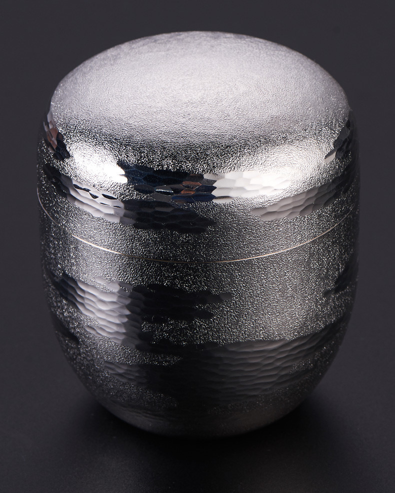 银川堂(ginsendo)茶具 日本银器 枣型茶叶罐 银茶罐 银茶桶 洋银