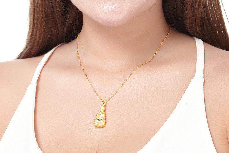 chow tai seng/周大生足金吊坠观音吊坠g0gc0173