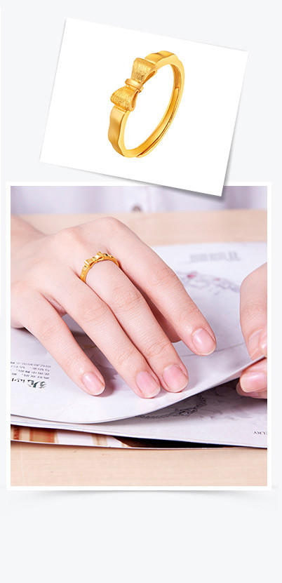 chow tai fook/周大福 forever love足金黄金戒指 预售 f151455