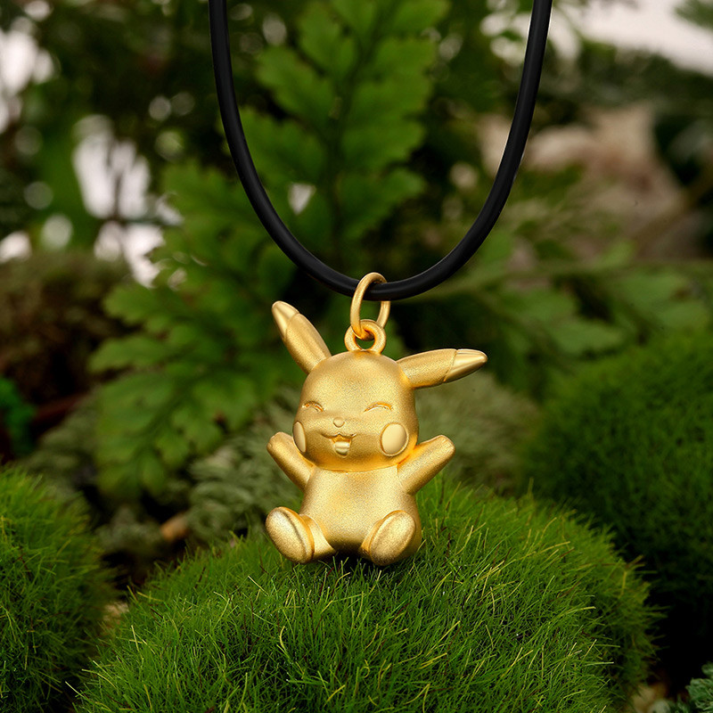 chj jewellery/潮宏基 精灵宝可梦皮卡丘欢呼 3d硬金黄金足金吊坠 xpg