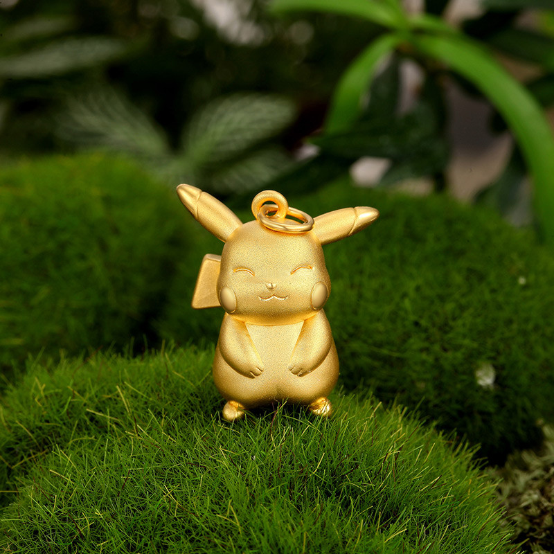 chj jewellery/潮宏基 精灵宝可梦 -趣萌皮卡丘 黄金吊坠足金挂坠项链