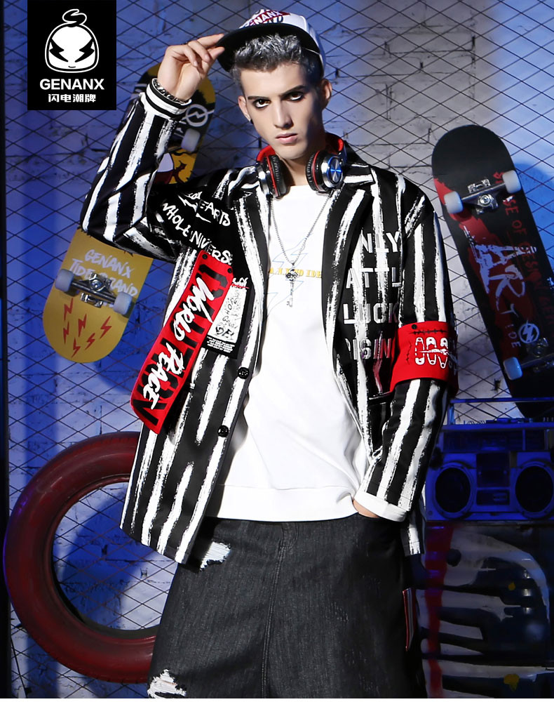 【genanx闪电潮牌 男士运动夹克/外套】genanx&闪电潮牌 运动 西装